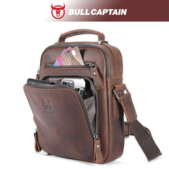 Men's cowhide handbag shoulder bag