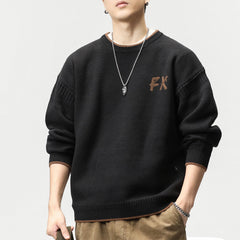 Retro fashion brand loose large size sweater