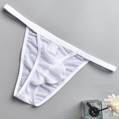 Men's Sexy Low Waist Breathable See-through Mesh Briefs