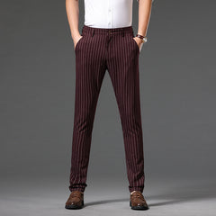 Men's Striped Fashion Slim Straight Casual Pants