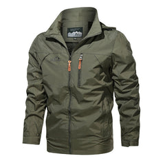 Men's New Solid Color Casual Windproof and Waterproof Jacket