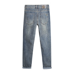 High-end retro stretch jeans