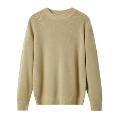 Men's Winter Thickened Solid Color Knitted Bottoming Woolen Sweater