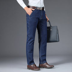 2023 Men's Straight Leg Loose Large Size Business Casual Jeans