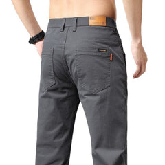 Men's New Loose Straight Cotton High-end Simple Casual Pants
