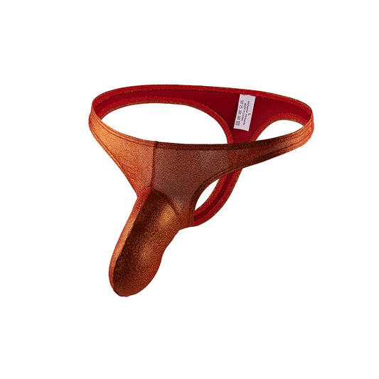 Men's Solid Color Sequined Sexy Stretch Thong