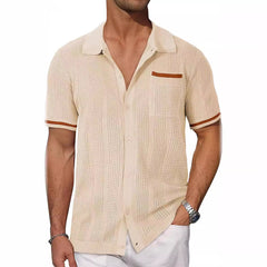 Men's New Style Pocket Hollow Breathable Casual Shirt