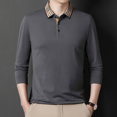 2024 Spring New Lapel Long-sleeved Polo Shirt