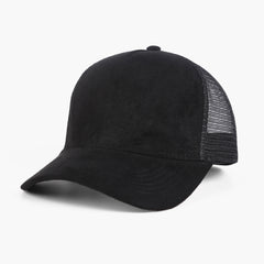 Suede Mesh Sports Embroidered Baseball Cap Solid Color Versatile Peaked Cap