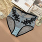 New High-waist Mesh Breathable Large Size Lace Sexy Seamless Hip-covering Panties