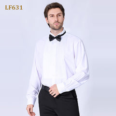 New Men's Dress French Shirt with Bow Tie