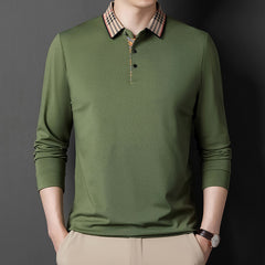 2024 Spring New Lapel Long-sleeved Polo Shirt