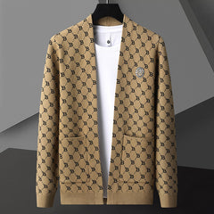 New Printed Stitching Cardigan Sweater