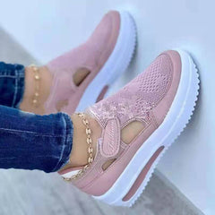 New light color matching Velcro thick-soled transparent shoes