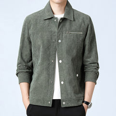 Men's Solid Color Corduroy Jacket