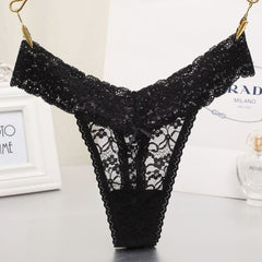 Sexy Low Rise Lace Transparent Thong