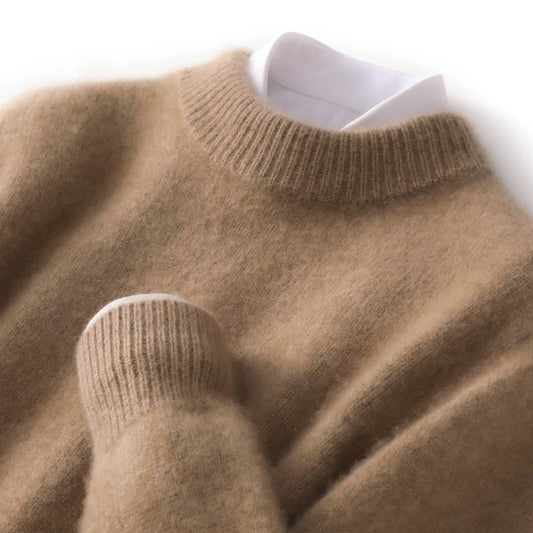 Thickened half turtleneck pullover casual sweater
