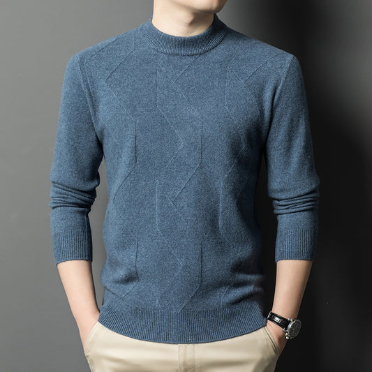 Thickened half turtleneck business casual sweater