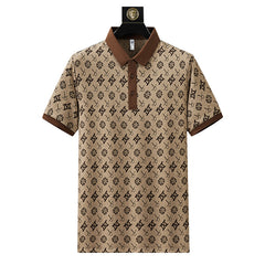 Thin men's lapel business casual polos shirt