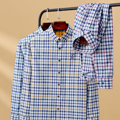 Men's 100% Cotton Plaid Shirt