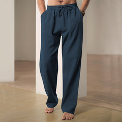 2024 New Men's Simple Fashion Solid Color Casual Straight Pants