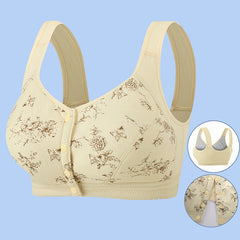 Large Size Cotton Printed Wirefree Push-up Bra