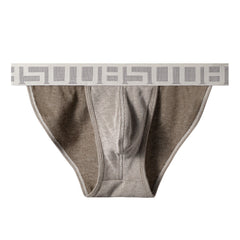 Men's ribbed cotton thin breathable briefs