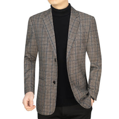 Fashion casual business plaid suit jacket