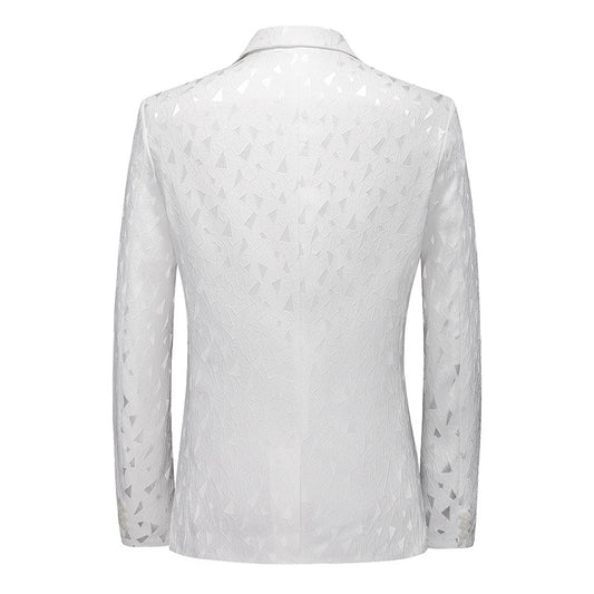 Men's Printed Large Size Business Casual Gentleman Blazer