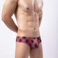 Men's Plaid Print Ice Silk Thread Underwear