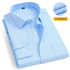 Men's Business Striped Cotton Professional Work Shirt