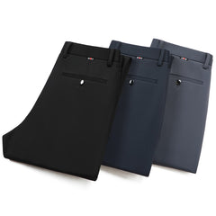 Men's High Elastic Straight Business Casual Trousers
