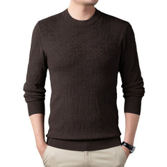 Fashion round neck knitted jacquard casual sweater