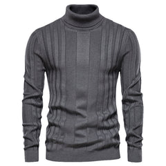 Men's New High Collar Solid Color Bottoming Sweater