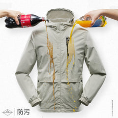 New casual men's leather jacket