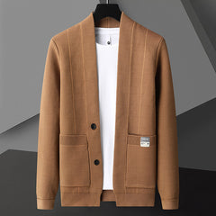 2024 Men's Pocket Printed Casual Loose Cardigan