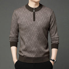 Fashionable Jacquard Warm Sweater