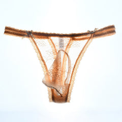 Men's Low Rise Sexy Lace Breathable Thong