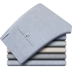 Linen straight-leg loose trousers