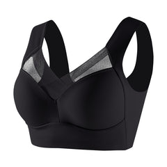 Plus size wireless lace push up bra