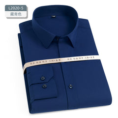Men's Waterproof, Oil-proof, Stain-proof, Non-ironing Stretch Business Casual Shirt