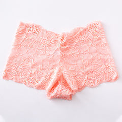 Low-waist Lace Sexy Seamless Breathable Hollow Boxer Briefs