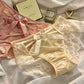 Satin Bow Lace Sexy Breathable Soft Briefs