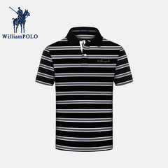 2023 New Summer Cotton Striped Polo Shirt
