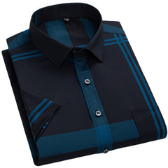 Men's Bronzing Elastic Wrinkle-free Casual Business Shirt