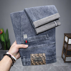 Men's Stretch Super Soft Slim Fit Versatile Printed Jeans