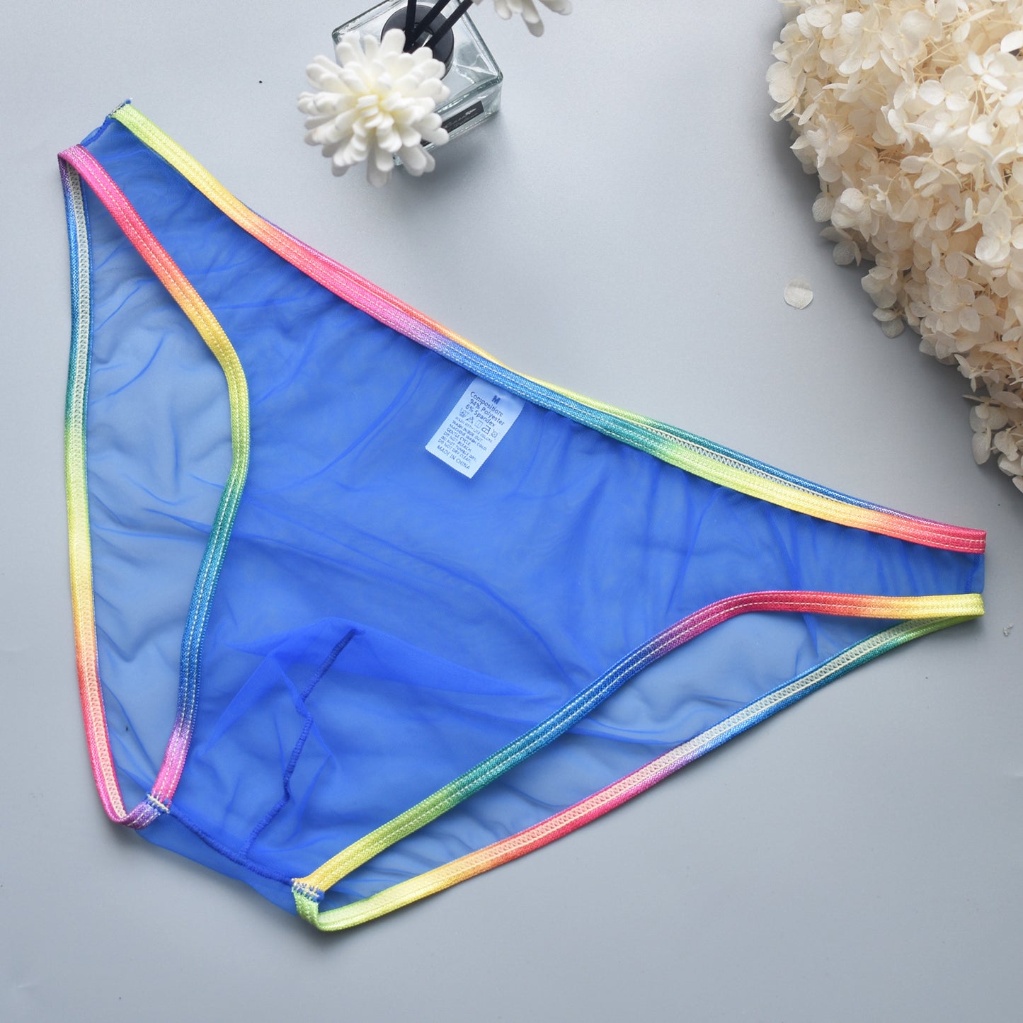 Mesh transparent sexy men's underwear