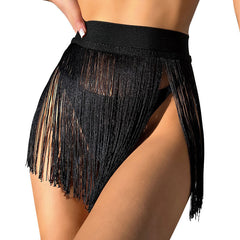 High Waist Fringe Fashionable Skirt