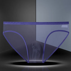Men's Transparent Ice Silk Sexy Seamless Breathable Mesh Briefs