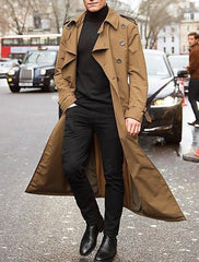 Men's Long Stylish Business Casual Windbreaker